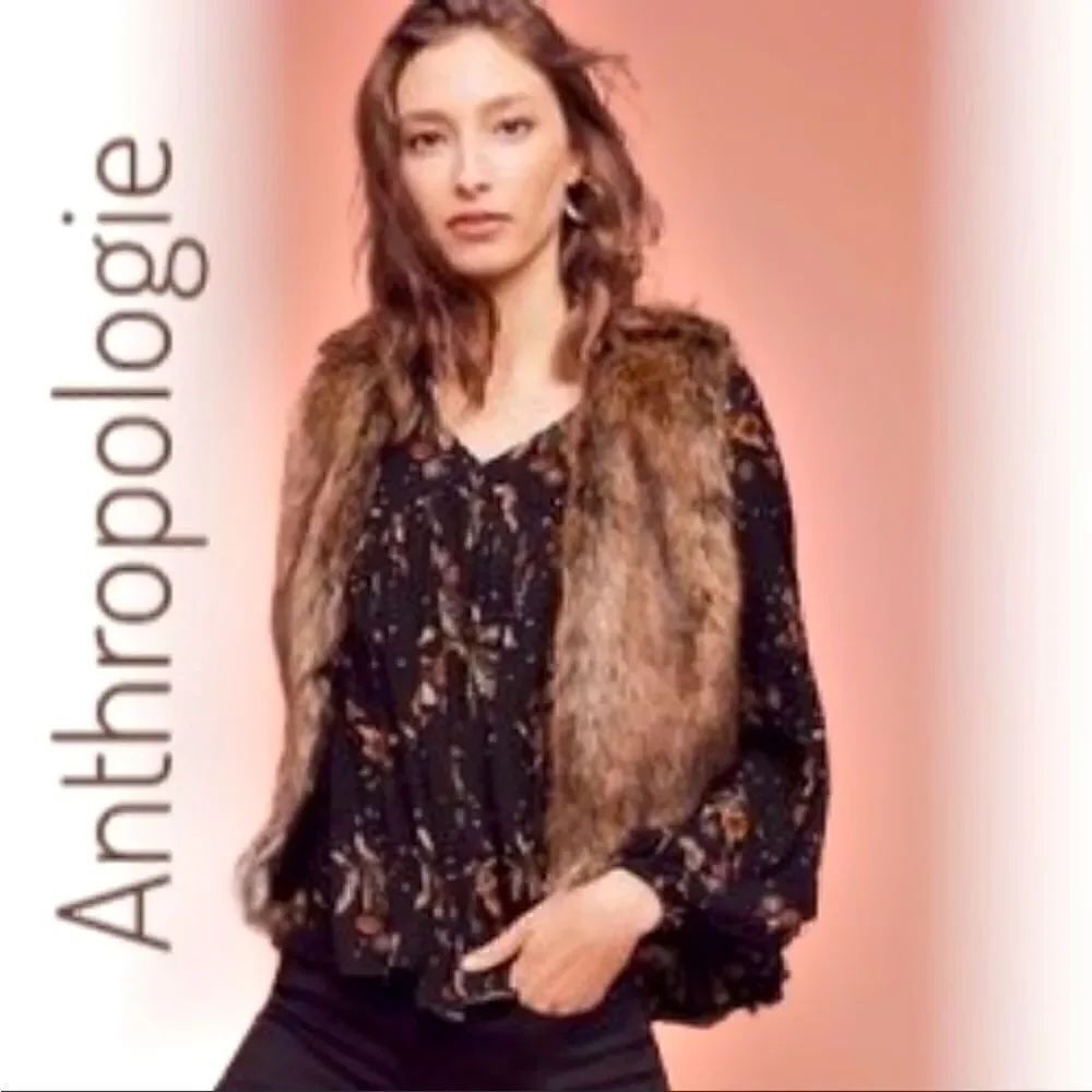 Elevenses Nauterre Faux fur vest NWT